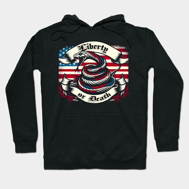 Liberty or Death Hoodie by WolfeTEES